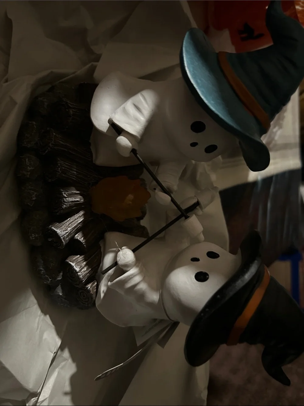 Halloween ghost  White and Blue hats camping